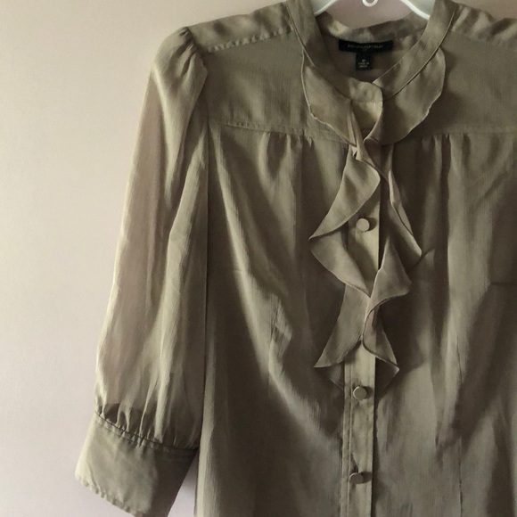 banana republic sheer blouse